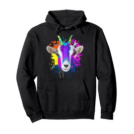 Splash Art Goat Farmer Gift Farm Animal Goat Lovers Pullover Hoodie