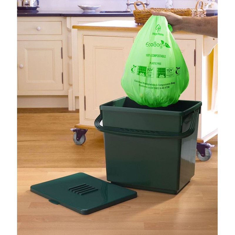 H Haya Home 6L-7L Eco Green 156 Compostable Biodegradable Food