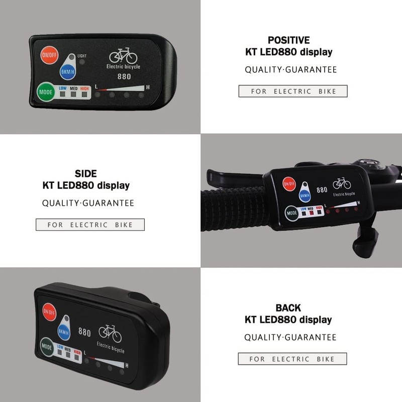 Electric Bicycle Display, 36V 48V E-Bike Intelligent Control Panel Display,