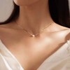 Suyi Pearl Necklace Sterling Silver Single Pearl Necklaces for Women,