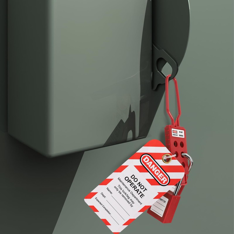 Frcctre 12 Pack Lock Out Tag Out Hasp, 6 Holes