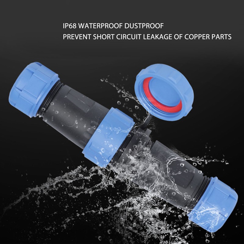 3PCS SP21 3 Pin Aviation Plug Socket IP68 Waterproof Sealing