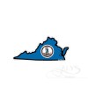 Virginia State Map Flag Decals & Stickers