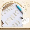 120PCS Gold Cross Paper Clips Bulk, Cross Paper Clips for