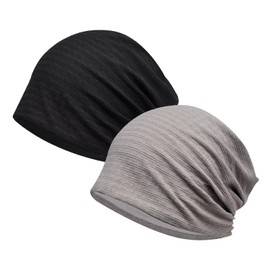 OMKUY Knit Hat, Men's, Cool Feeling, Summer Knit Hat, Thin, Cool Cool Nightcap, 2 Layer Structure, Knit Cap, Beanie, Hat, Spring, Summer, Autumn, Inner Cap, Sleeping Hat, Care Hat, Medical Hat,