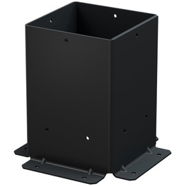 Simpson Strong-Tie SAGE-B66-KT2 Outdoor Accents Sage System Black Powder-Coated Post Base for 6x6 Lumber with Included Color-Matched Connector Screws (Pack of 2)