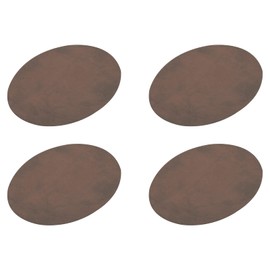 sourcing map Pack of 4 Elbow Knee Iron Fabric Patches Repair Oval Light Brown for Clothing Craft Repair Kit Backpack Shoes Decoration