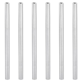 PATIKIL 6pcs M3 Metal Threaded Standoff Spacer Nuts, Round Aluminum Spacers Female Coupling Screws, 1/8" ID x 3/16" OD, Silver 3x5x100mm