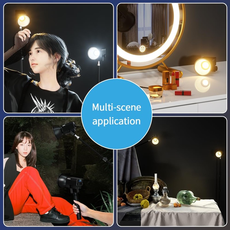 ITOTIN LED Video Light, 60W Bi-Color Video Light Mini COB