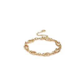 Verdantora Love Knot 14K Gold Bracelets for Women, Simple Adjustable Infinity Link Bracelet, Stainless Gold Plated Chain Bracelet, Fashion Accessories, Dainty Gold Jewelry Gifts for Women Mother Daughter