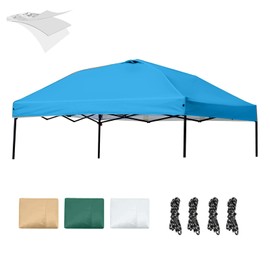 ZONGTI 10x10 Canopy Replacement Top - for Straight Leg Canopy Tent, Waterproof, Durable, Tear-Resistant, Ideal for Outdoor Camping, Patio Shade (Top Only) (Sky Blue)