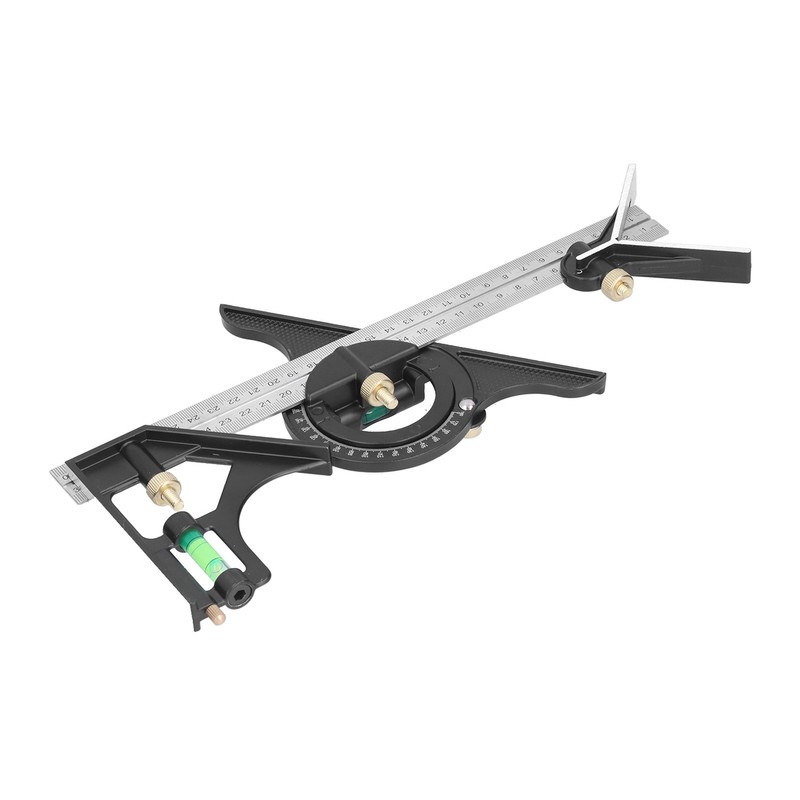 Combination Square Aluminum Alloy Stainless Steel Measuring Tool for Angle
