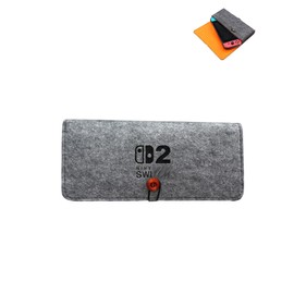 yystao Case for Switch 2, Felt Storage Bag, Electronics Accessories Organizer, Slim Travel Pouch, Compatible with Switch 2,Shock & Drop Resistant, Dark Gray