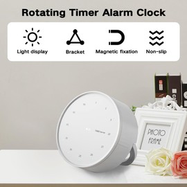 Senbos Round Mechanical Countdown Timer – Kitchen, Study, Work Timer Clock with Visual Rotary Dial | Easy-to-Use Cooking Alarm Clock for Teachers, Kids, Adults | Home, School, Gym, Office