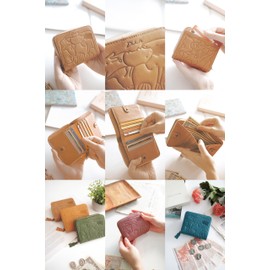 Dakota DA-30190 Women's Bifold Wallet, Round Zipper, Genuine Leather, green