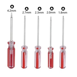 5pcs Triangle Screwdriver Set Magnetic Triangle Screwdriver Bits 1.8mm 2.0mm 2.3mm 2.7mm 4.2mm Screwdriver Repair Tool for Toys and Battery Change