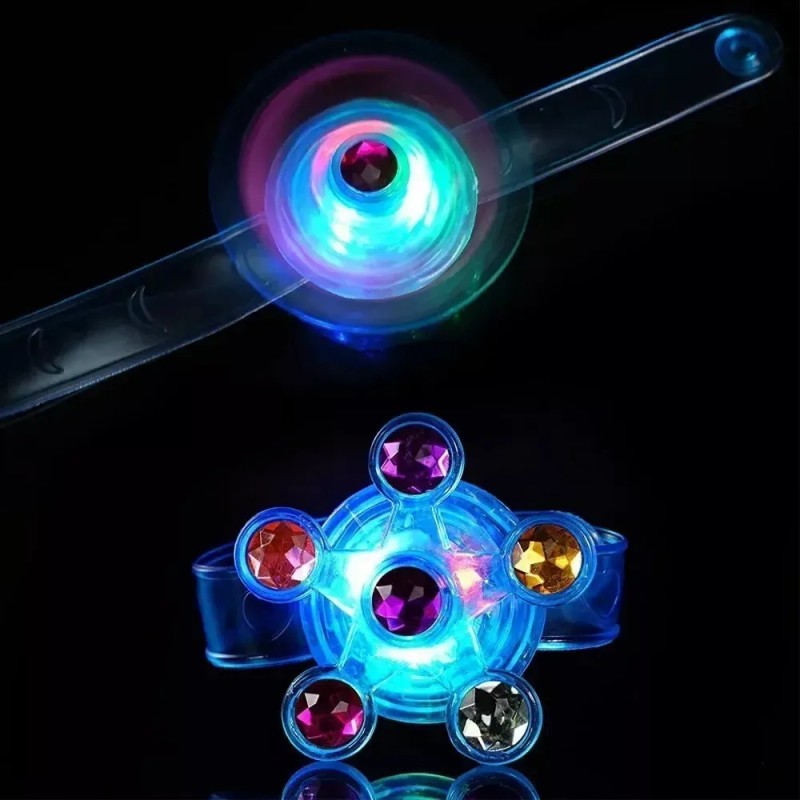 Xl Pulseras Glowing Slap Para Niños, Regalo De Noche,