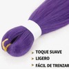 Extensiones Cabello Morado Pulgadas Largo Trenzas