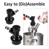 MRbrew 2 Pcs Ball Lock Disconnect with Stainless Steel 1/4''