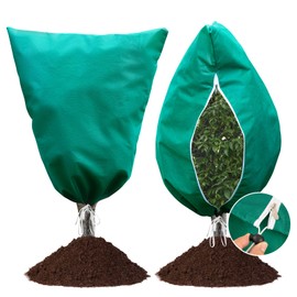 Insoma Plant Covers Freeze Protection, 2.2 oz/yd² Thickened Outdoor Plants Frost Protection Covers with Zipper & Drawstring, Frost Blankets for Tree in Winter (47.7" W X 71.7" H)