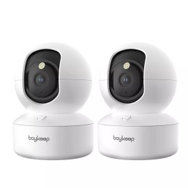 Boykeep 1-5X 5G WiFi Security Camera System Smart Indoor Night Vision 2K Wired Cam - 2PCS