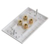 Cmple Banana Plug Speaker Wall Plate, 2-Speaker White Decora Style