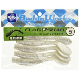 BuddyWorks Worm Flag Shad 5" 11g Flash Glow FGL Lure