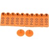 ANCLLO 100 Pack Pig Ear Tags Orange Medium Plastic Livestock
