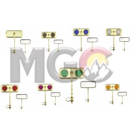 Lowrider/FR Lowrider Bicycle Gold Rectangle Square Twisted Mirror Reflector Bike - All Gold(no reflector)