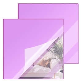 8x8 Inches Purple Mirror Acrylic Sheet – 2 Pcs Reflective Acrylic Panel for DIY Crafts, Home Décor & More (20x20 cm)