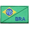 Brazil Flag BRA Velcro Patch Detachable Military Airsoft Auliverge Embroidered
