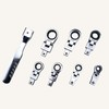 lvifloae 8Pcs Ratchet Wrench 180° Flex Head Alloy Steel Tool