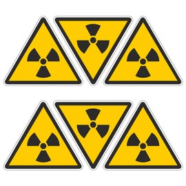Pubblimania Risk Radioactive Substances – 6 Hazard Stickers 10 x 11.7 cm (6 Radioactive Substances)