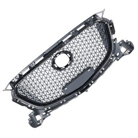 Front Bumper Upper Grille without Sensor Hole Black Honeycomb Trim Automotive Grille Compatible with Mazda 3 Axela 2017-2019