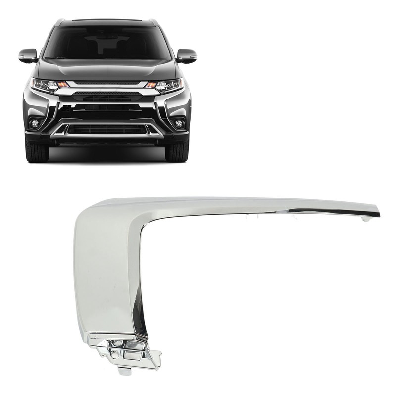 Front Bumper Middle Molding Trim ABS Chrome Replacement for Mitsubishi