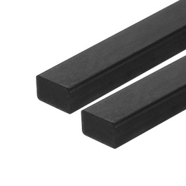 MECCANIXITY 2 Pcs Carbon Fiber Strip 6x10mm 400mm Length Pultruded Flat Carbon Fiber Bars for Kites, RC Airplane