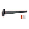 2PK 300mm Black Tee Hinges with Fixings. 12" T-Hinges for