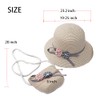 WeeH Girls Summer Hat Bag Set Wide Brim Hat Sun