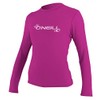 O'Neill Wetsuits Women's Basic Skins Long Sleeve Rash Vest, Fox