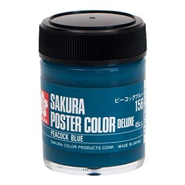 Sakura Crepas Paint Poster Color DX 1.6 fl oz (45 ml), Peacock Blue PWD45ML#156