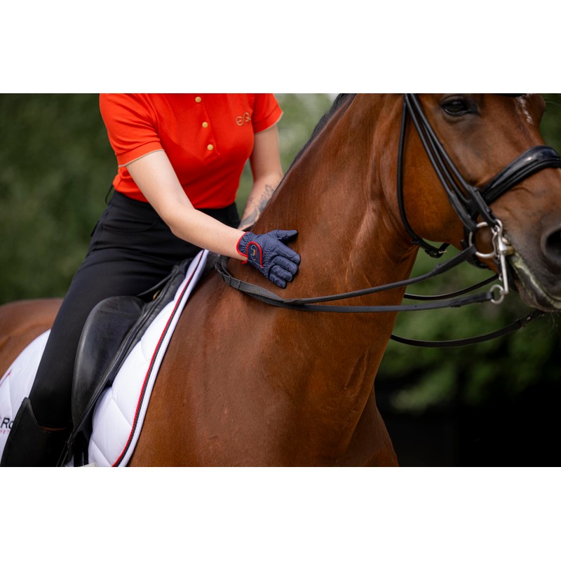 Roeckl Sports Riding Gloves Marne, Leisure Summer Gloves, White/Rainbow 9