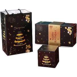 Kit De Caja Rebote Para Regalo En Efectivo Cumpleaños Sorpresa Negro, Caja De Regalo Creativa Con Sobres Que Saltan Al Abrir, Ideal Para Guardar Dinero Anillos O Pequeños Regalos, Perfecta Para Cumpleaños San Valentín Aniversarios Y Celebraciones, Incluye