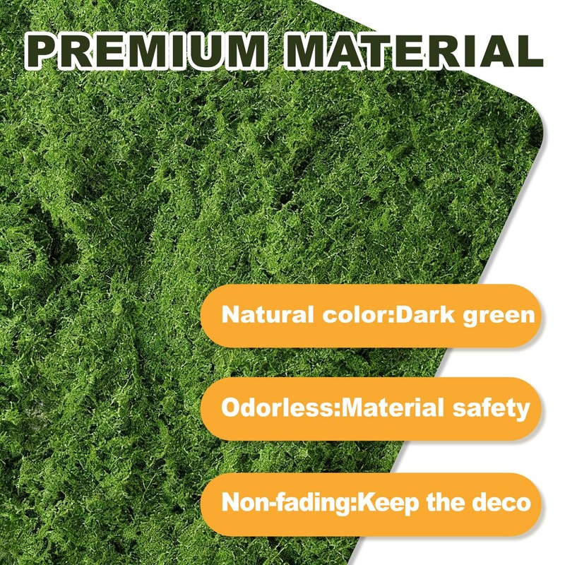 MAISONRINA 10.6OZ Fake Green Moss for Planters Outdoor Indoor Decorating