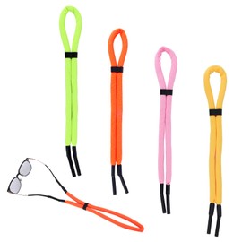 BOXOB 4pcs Floating Sunglass Strap, Adjustable Strap Safety Eyeglass Rope Anti-Lost Eyewear Retainer Eye Glasses String Holder for Water Sports Men Women Boating Kayaking Surfing