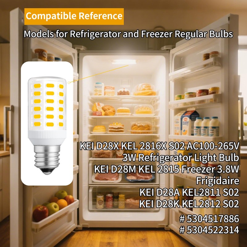 TZLONMFG 297114000 Led Bulb KEI D28X KEL 2816X 2815 Freezer
