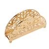 Napkin Holder Electroplating Hollow Iron Pattern Desktop Vertical Gold Metal