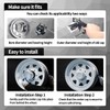 4Pcs 5.15" OD 4.95" H Trailer Wheel Center Caps with