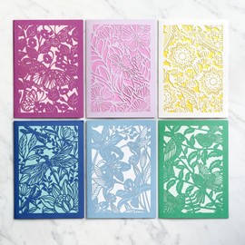 Lovepop Moments, Flat Garden Themed Greeting Cards, 12 Count – 5 X 7 “, Laser Cut Cards with Envelope, Bulk Thank You Cards