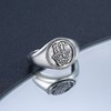 YueYuan Hamsa Ring 925 Sterling Silver Hand of Fatima Signet