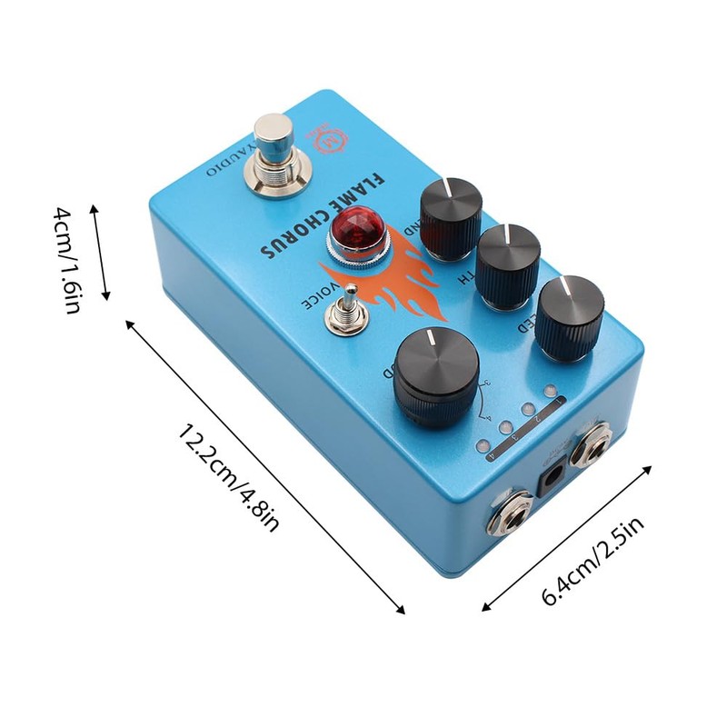 xinyee Guitar Chorus Pedal Electric Guitar Effects Pedal Speed/Depth/Blend Control